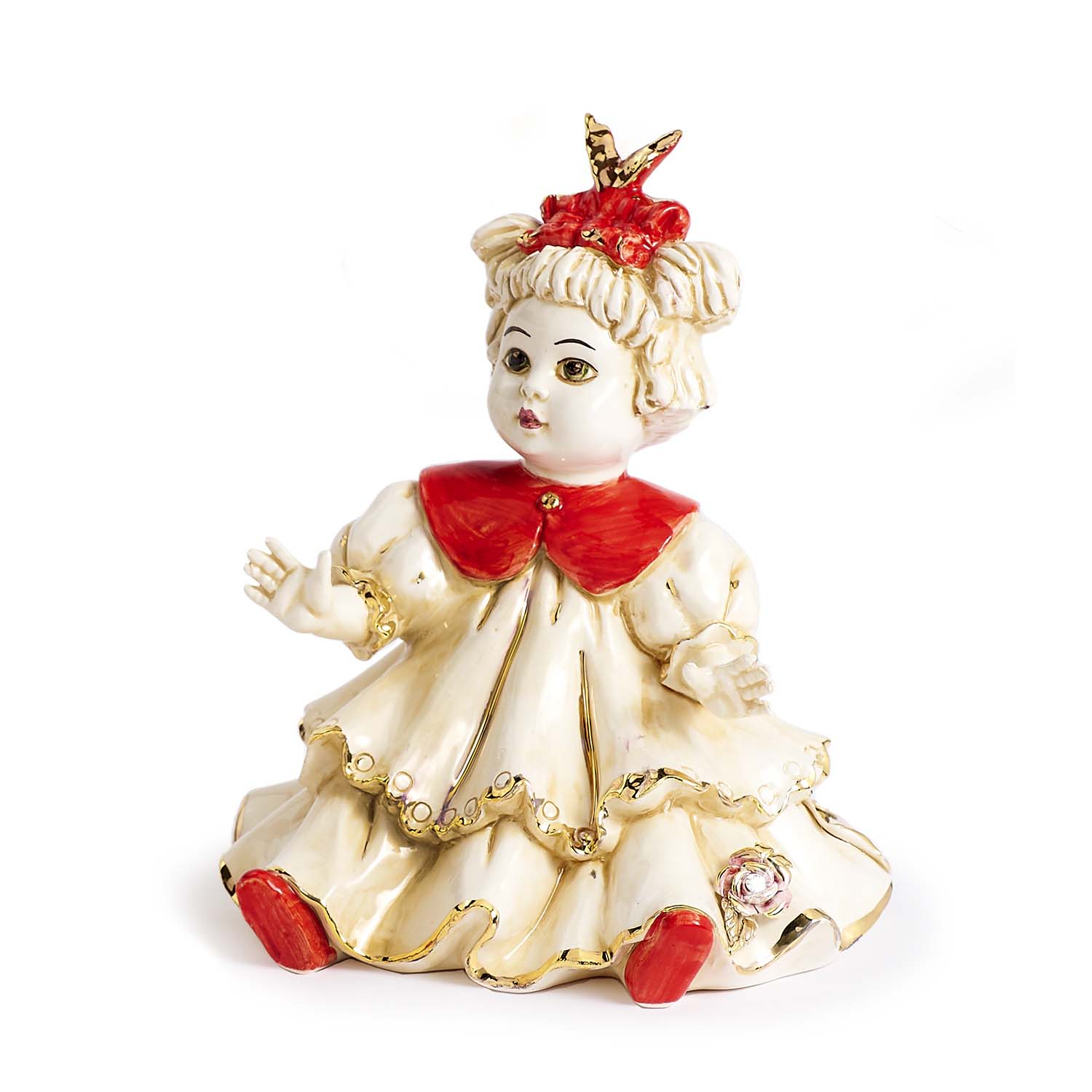Bambola Capodimonte con fiocco €105,00 | Ceramiche Sonda