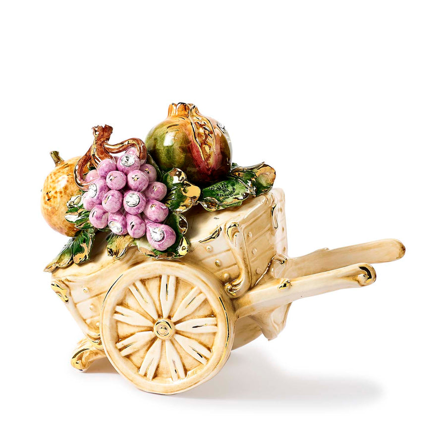 Capodimonte cart with fruit