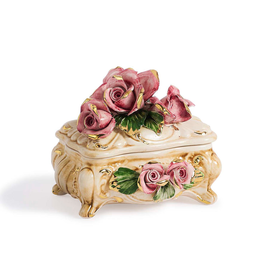 Capodimonte box set with roses