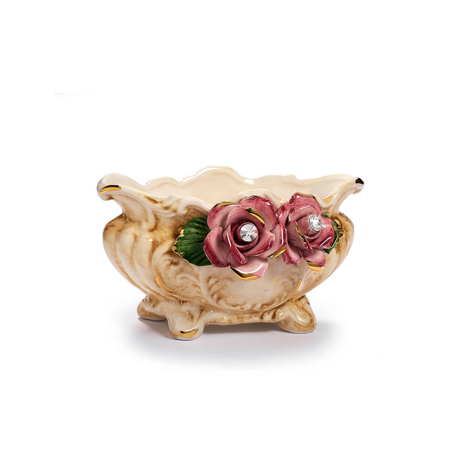 Contenitore Capodimonte con Rose