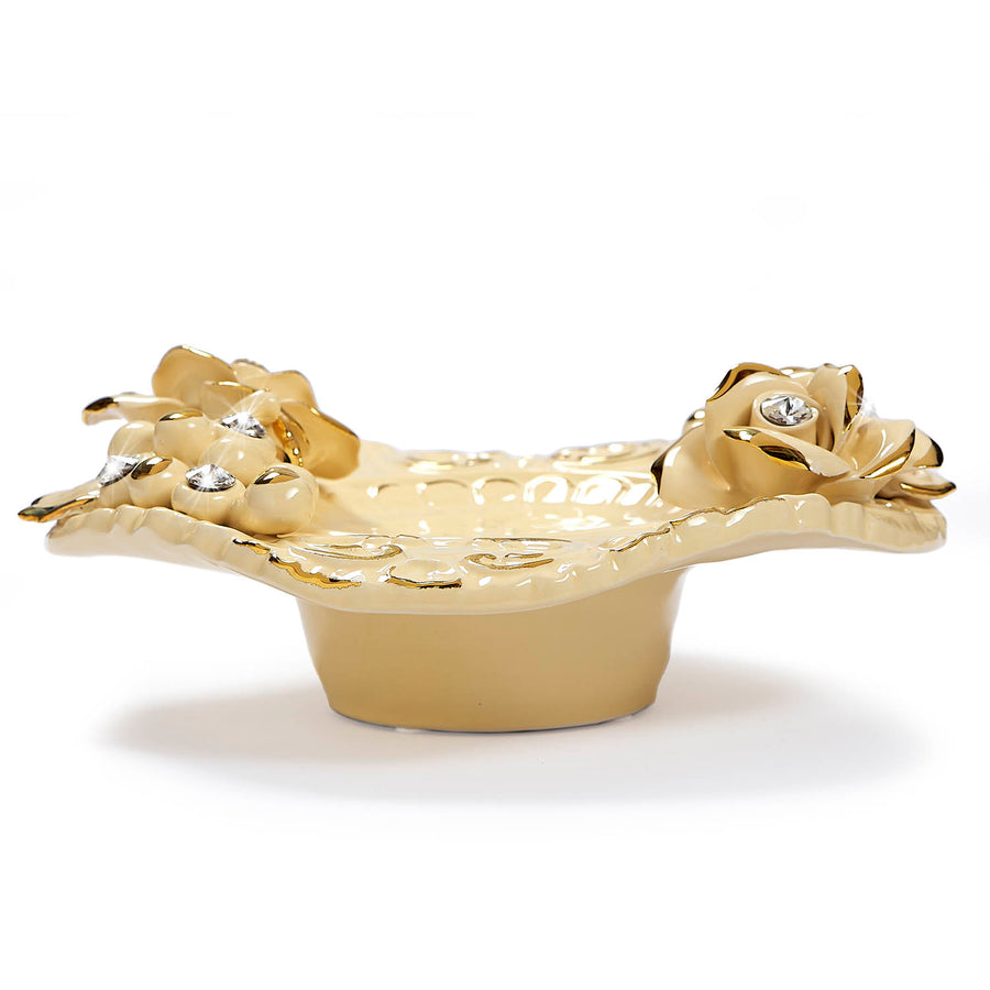 Capodimonte ashtray in cream